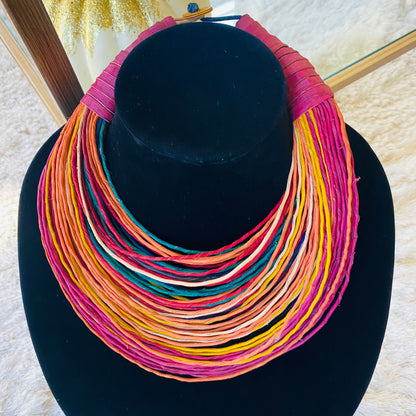 Raffia Necklaces