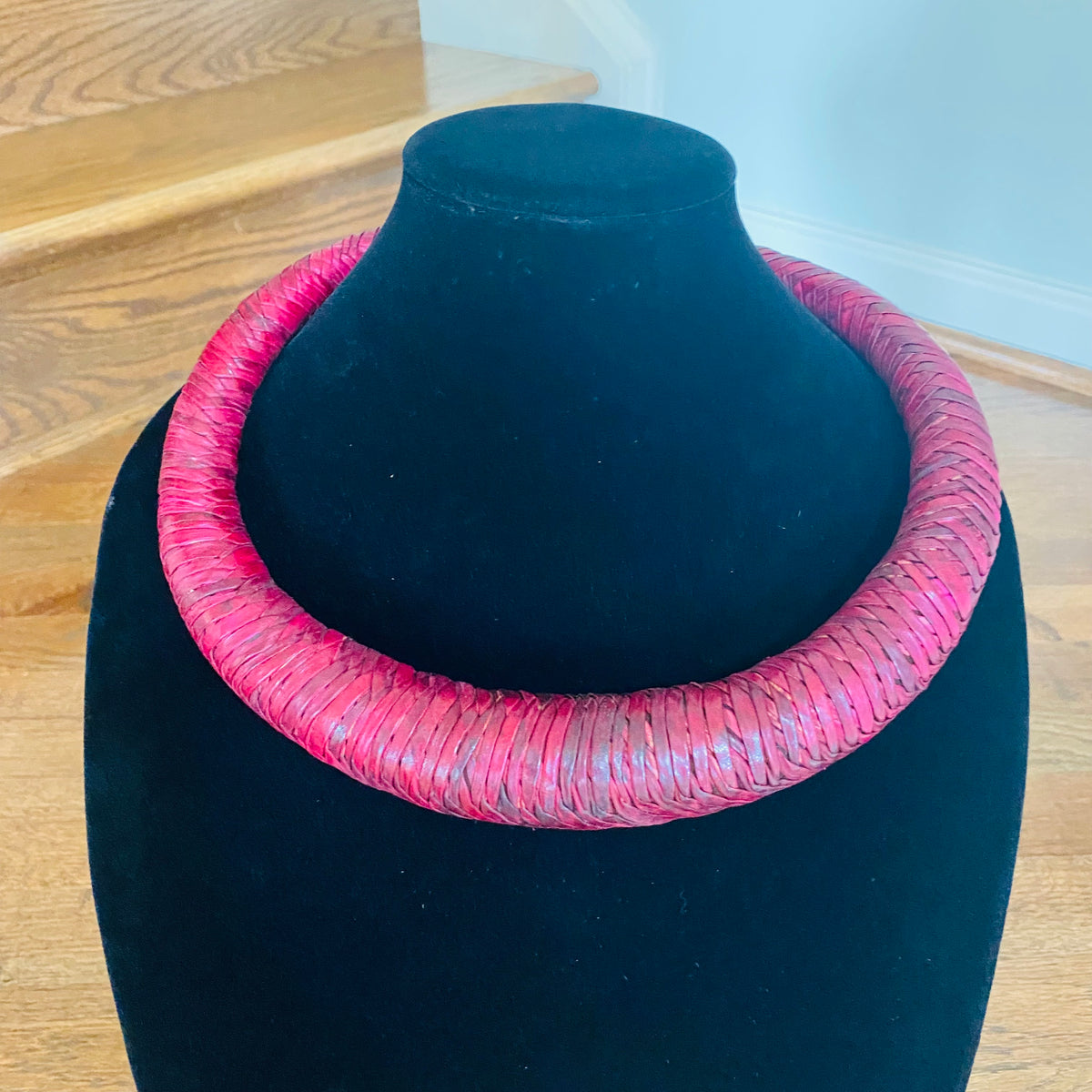 Jumbo Leather Choker – African necklace – view 9