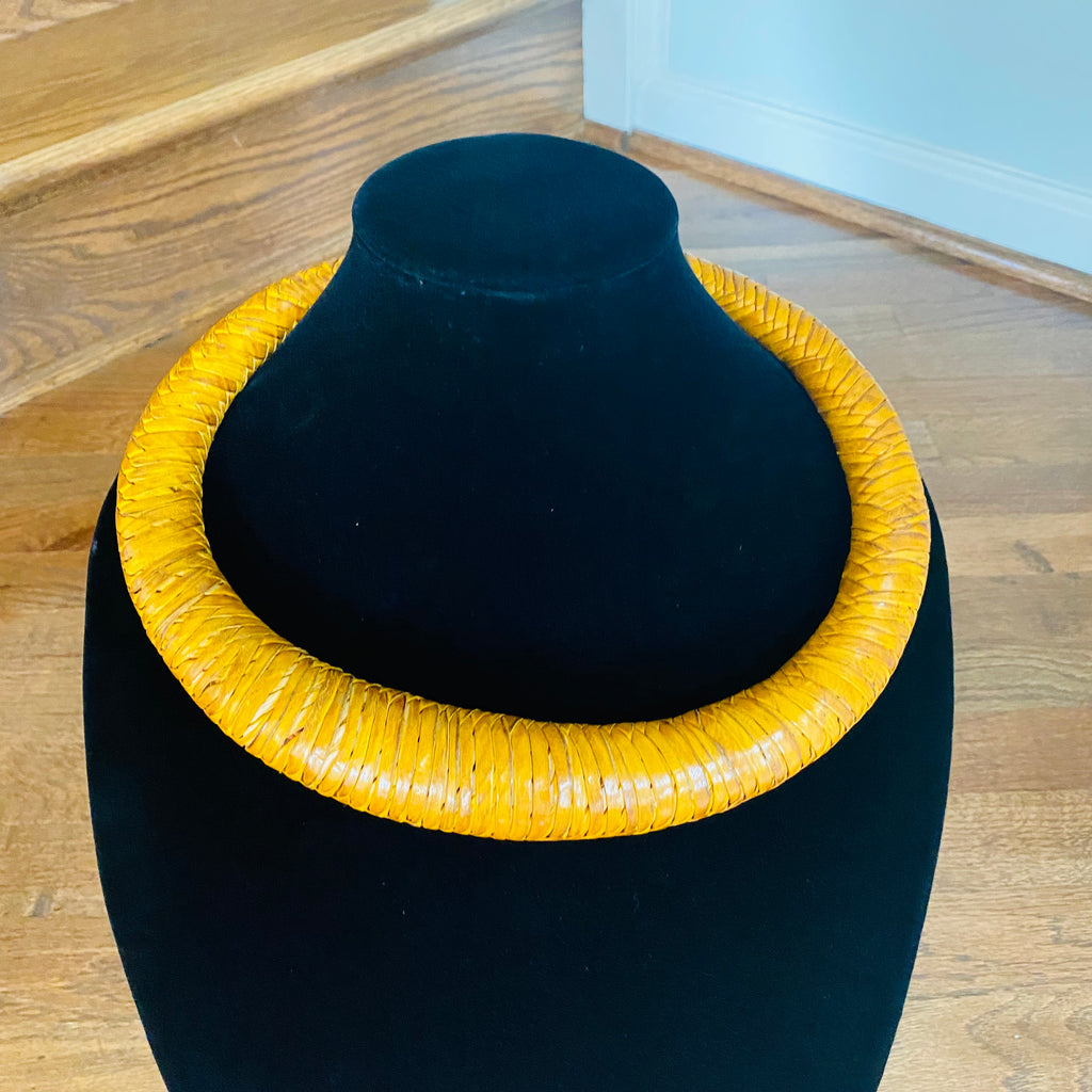Jumbo Leather Choker – African necklace – view 6
