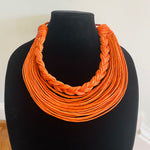 Load image into Gallery viewer, Semi-Braided Raffia Necklace
