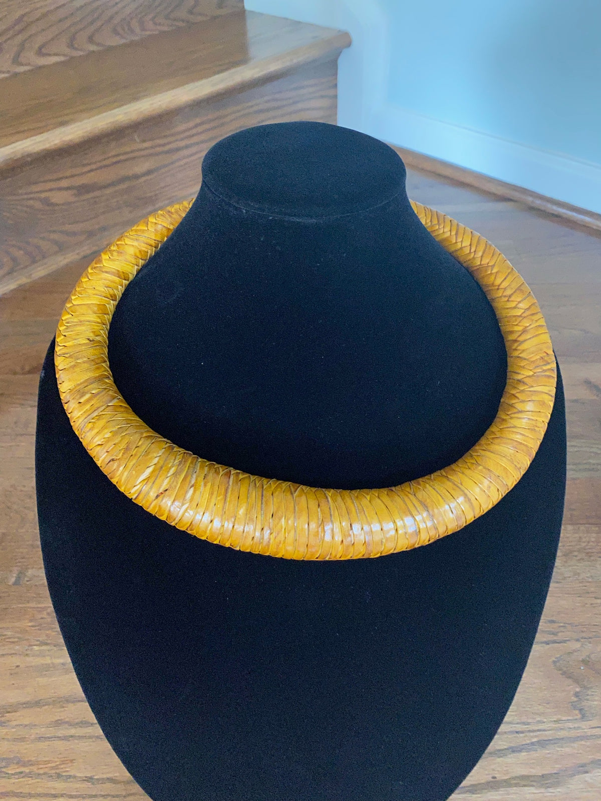 Jumbo Leather Choker – African necklace – view 4