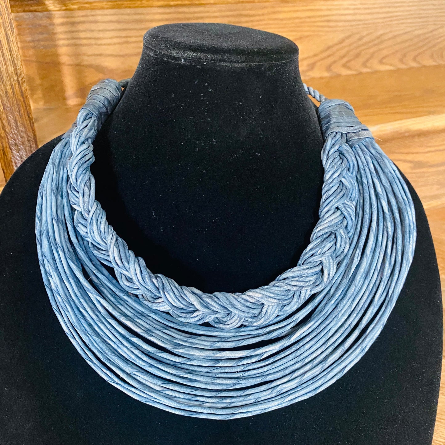 Semi-Braided Raffia Necklace