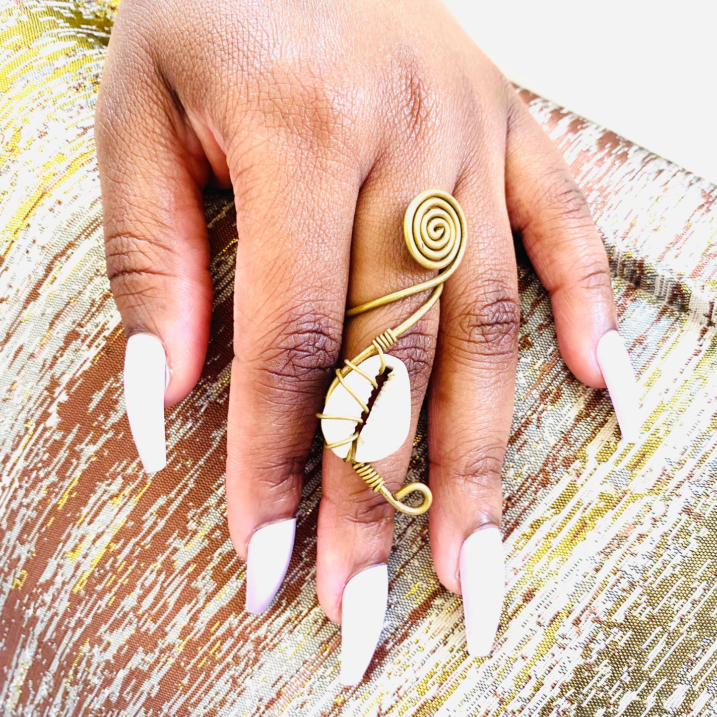 Cowrie Shell Adjustable Rings