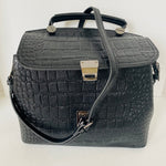 Load image into Gallery viewer, Embossed Leather Bag - Black

