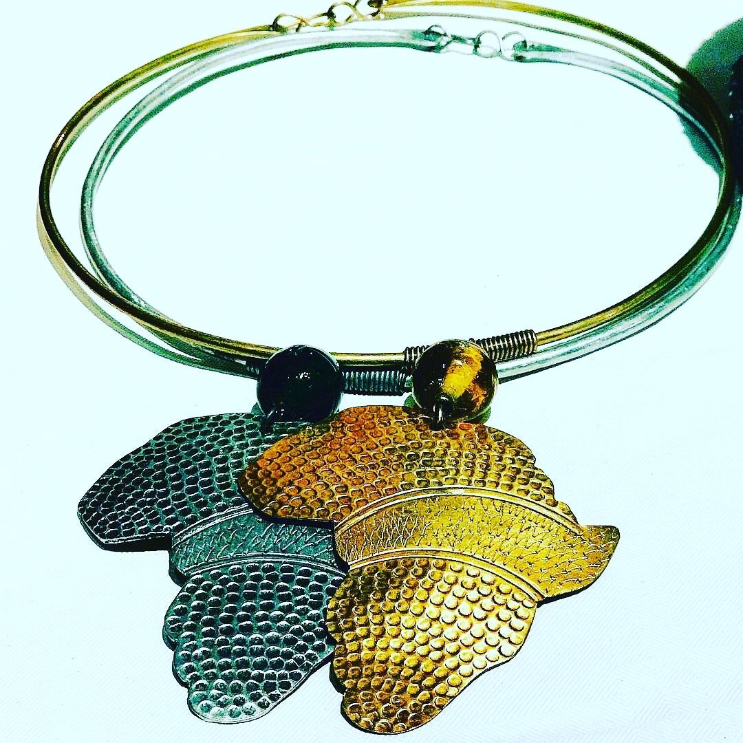 Millie’s Signature Map of Africa Choker – African necklace – view 4