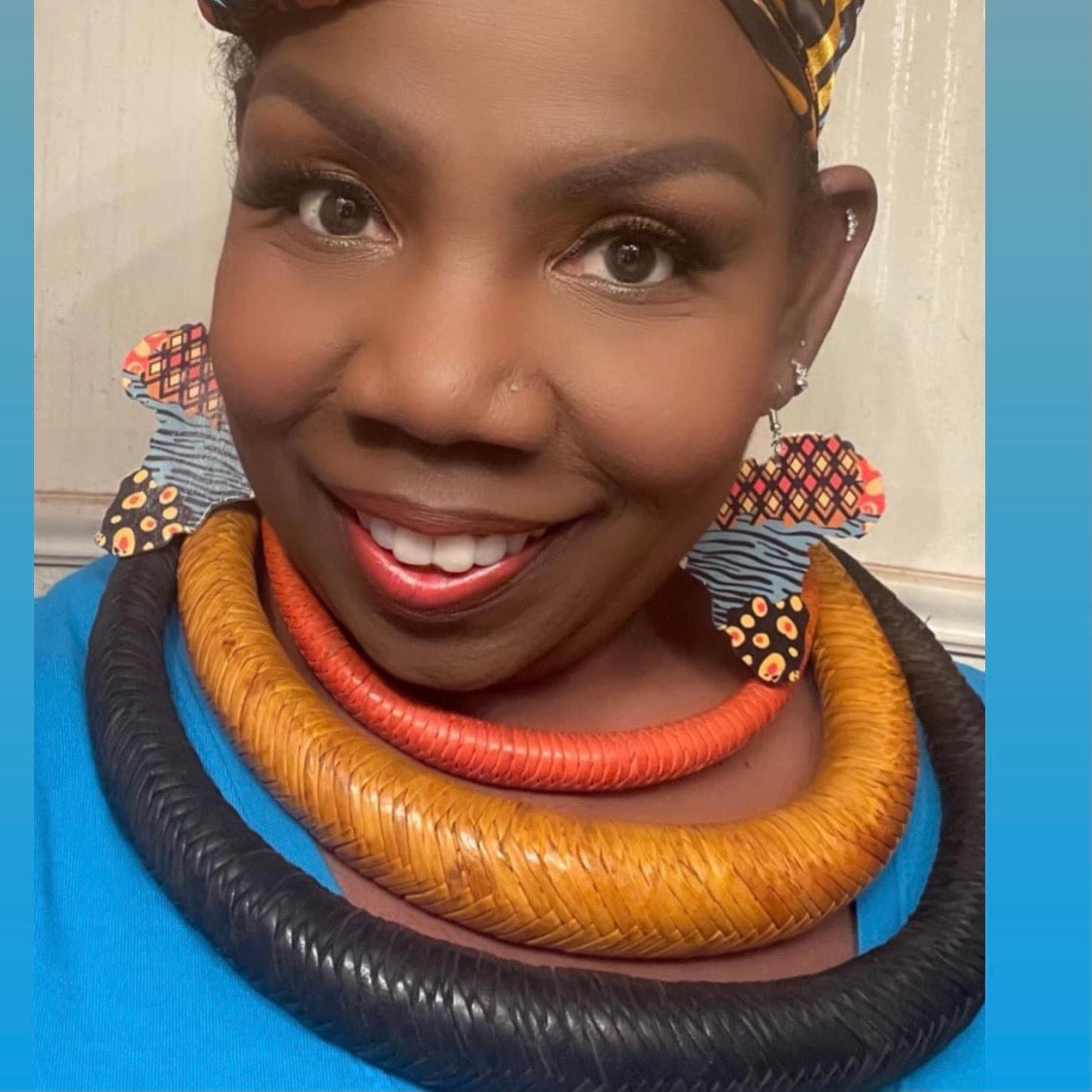 Jumbo Leather Choker – African necklace