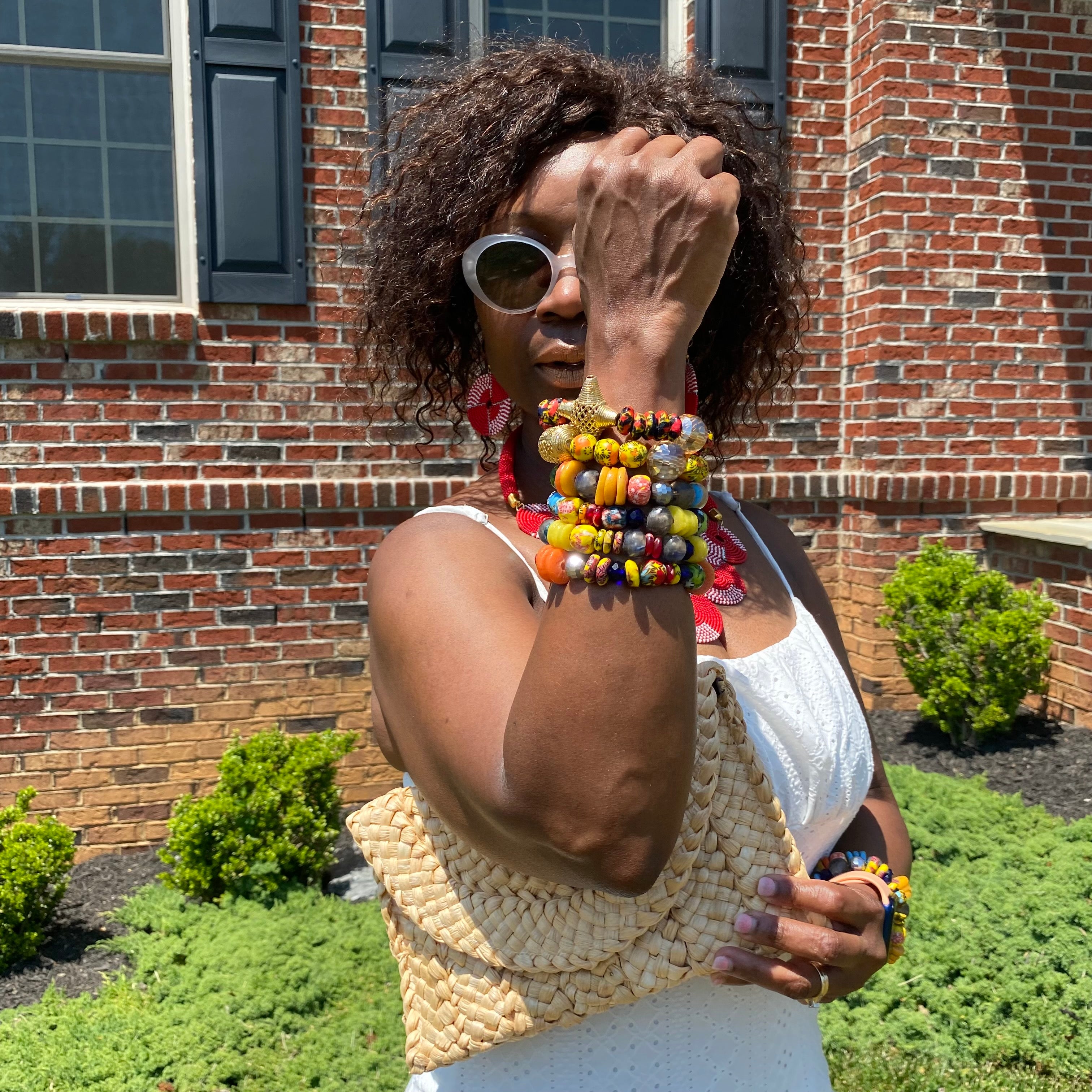 GHANA TRADE BEADS BRACELET - SARAH KUENYEFU COLLECTION