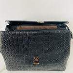 Load image into Gallery viewer, Embossed Leather Bag - Black
