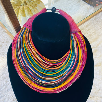 Raffia Necklaces