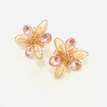 Load image into Gallery viewer, Crystal Flower Oversized Studs
