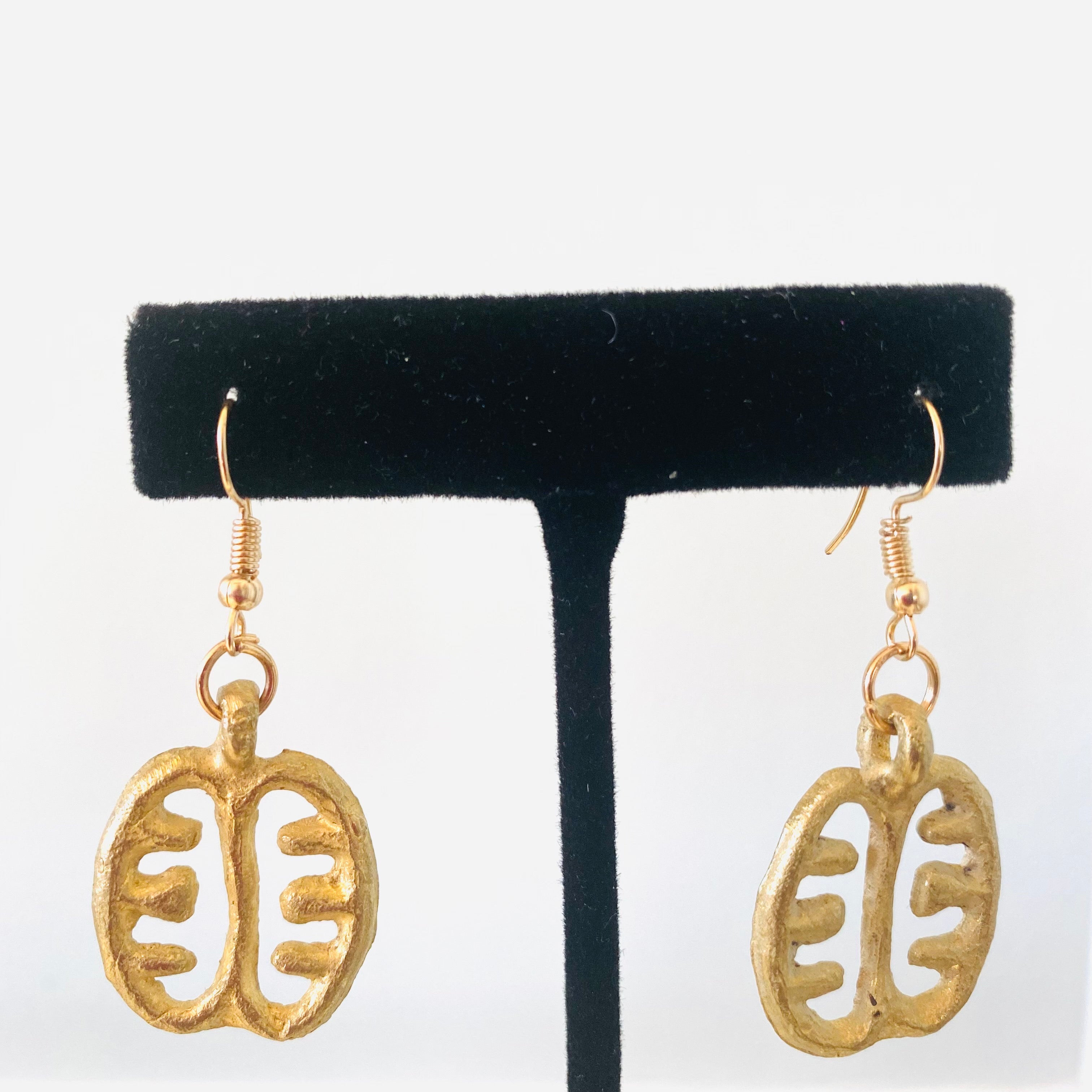 Adinkra Brass Earrings