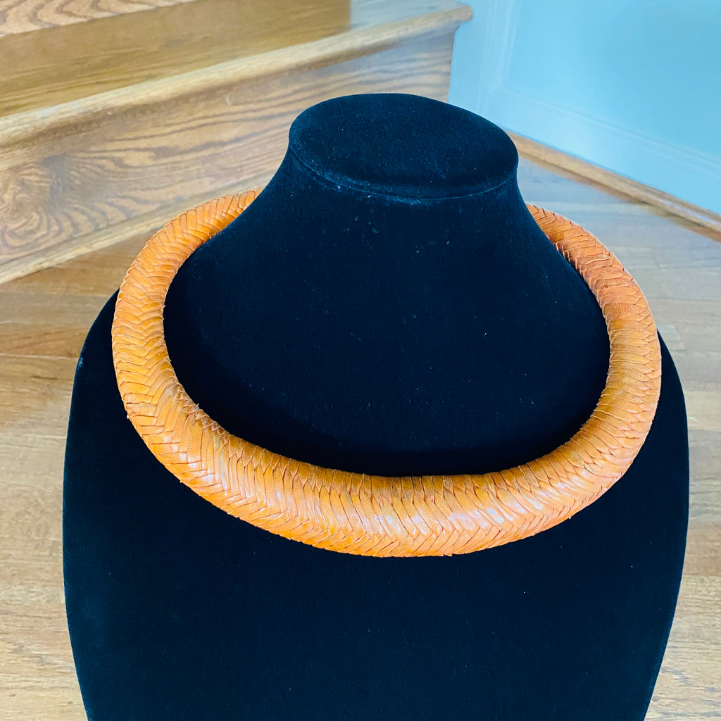 Jumbo Leather Choker – African necklace – view 32