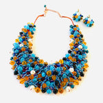 Load image into Gallery viewer, Crocheted Crystal Necklace w/ Earrings
